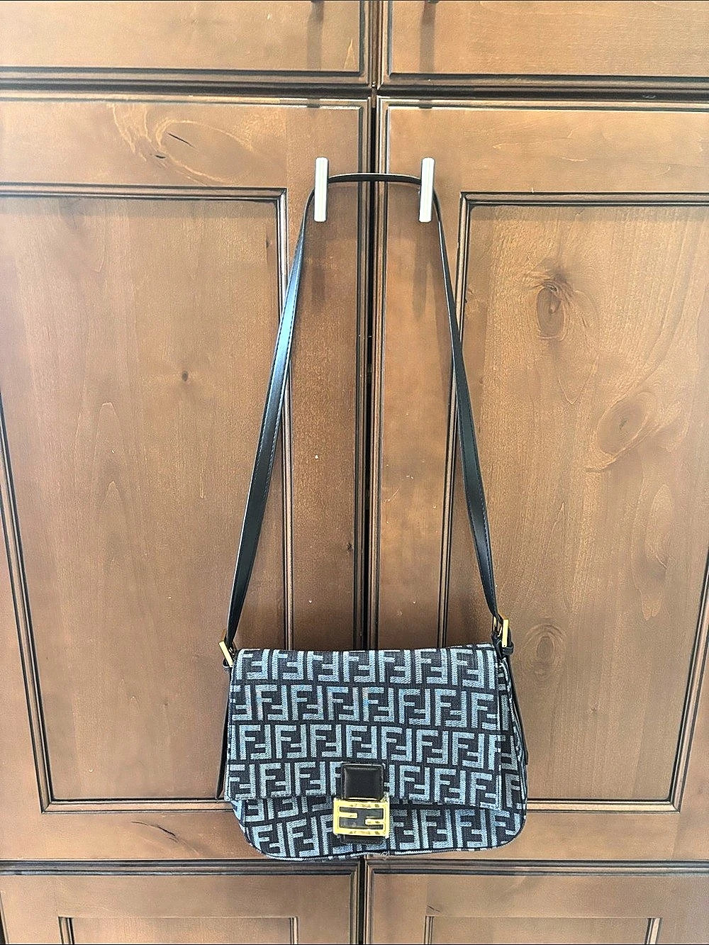 UNBRANDED  Canvas Jean Flap Shoulder Bag in Blues  NEW
